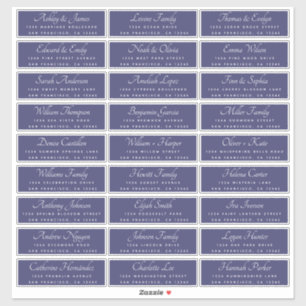 Chic Calligraphy Navy Blue Guest Address Labels