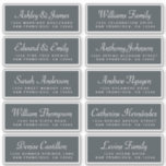 Chic Calligraphy Off-Black Guest Address Labels<br><div class="desc">Easy to personalise, names and addresses / individual wedding address label stickers for guests. These chic, modern and simple wedding guest address labels feature your guest names in white elegant handwritten script calligraphy and modern typography on an off-black background. Simply add your individual wedding guest names and address. Exclusively designed...</div>