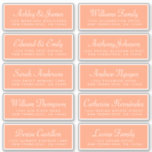 Chic Calligraphy Orange Guest Address Labels<br><div class="desc">Easy to personalise, names and addresses / individual wedding address label stickers for guests. These chic, modern and simple wedding guest address labels feature your guest names in white elegant handwritten script calligraphy and modern typography on a cantaloupe orange background. Simply add your individual wedding guest names and address. Exclusively...</div>