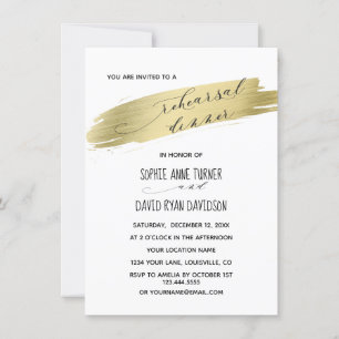 Chic Calligraphy Pink Watercolour Rehearsal Dinner Invitation