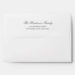 Chic Calligraphy Pre-Printed Return Address Envelope