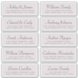 Chic Calligraphy Purple Guest Address Labels<br><div class="desc">Easy to personalise, names and addresses / individual wedding address label stickers for guests. These chic, modern and simple wedding guest address labels feature your guest names in off-black elegant handwritten script calligraphy and modern typography on a pastel purple background. Simply add your individual wedding guest names and address. Exclusively...</div>