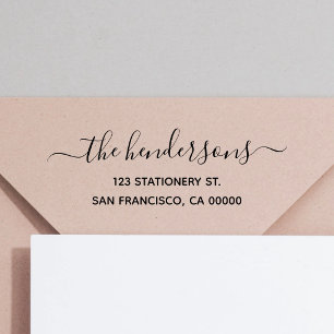 Chic Calligraphy Return Address Self-inking Stamp
