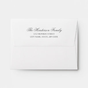 Chic Calligraphy   Return Address Thank You Card Envelope