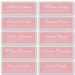 Chic Calligraphy Rose Pink Guest Address Labels<br><div class="desc">Easy to personalise, names and addresses / individual wedding address label stickers for guests. These chic, modern and simple wedding guest address labels feature your guest names in white elegant handwritten script calligraphy and modern typography on a rose pink background. Simply add your individual wedding guest names and address. Exclusively...</div>