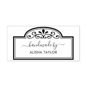 Chic Calligraphy Script Handmade By Wood Art Stamp