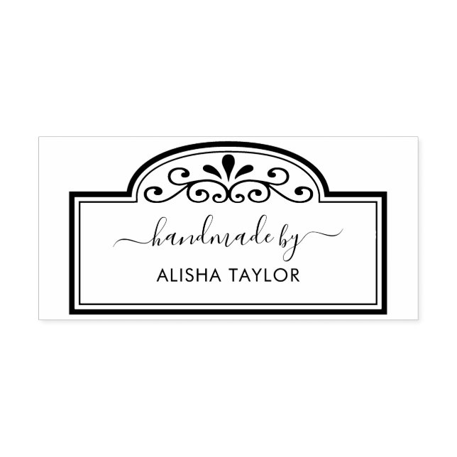 Chic Calligraphy Script Handmade By Wood Art Stamp (Imprint)