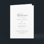Chic Calligraphy Silver Folded Wedding Program Programme<br><div class="desc">This chic calligraphy silver folded wedding program is perfect for a rustic wedding. The simple and elegant design features classic and fancy script typography in silver. Include a quote or short message,  order of service,  wedding party and thank you message.</div>