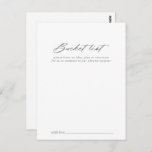 Chic Calligraphy Silver Wedding Bucket List Cards<br><div class="desc">These chic calligraphy silver wedding bucket list cards are the perfect activity for a rustic wedding reception or bridal shower. The simple and elegant design features classic and fancy script typography in silver. 

Change the wording to suit any life event. Bucket list sign is sold separately.</div>