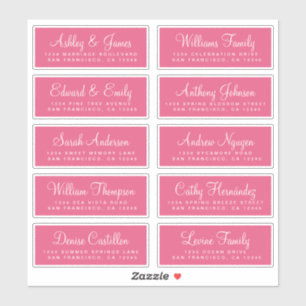 Chic Calligraphy Wedding Guest Address Labels