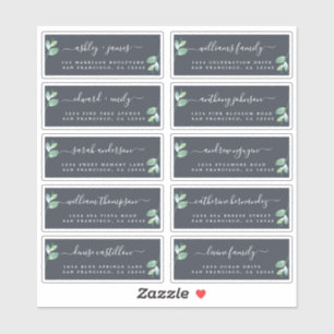 Chic Calligraphy Wedding Guest Address Labels