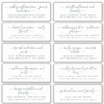 Chic Calligraphy Wedding Guest Address Labels<br><div class="desc">Easy to personalize, names and addresses / individual wedding address label stickers for guests. These chic, modern black and white wedding address labels feature your wedding guest names in off-black elegant handwritten script calligraphy. Simply add your individual wedding guest names and address. Exclusively designed for you by Happy Dolphin Studio....</div>