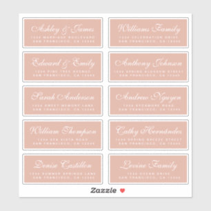 Chic Calligraphy Wedding Guest Address Labels