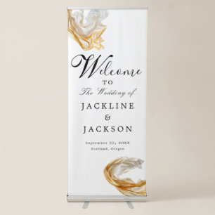 Chic Calligraphy Wedding Welcome  Retractable Banner