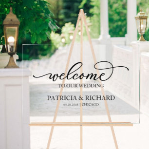 Chic Calligraphy Welcome to our Sign