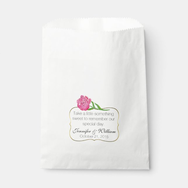 Chic Candy Bar Custom Wedding Favour Bag (Front)