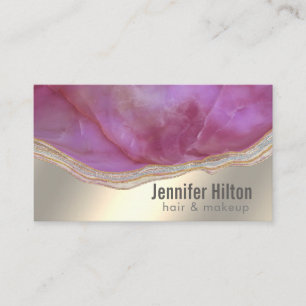 Chic cassis agate professional gold foil business card