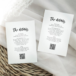 Chic Casual Script   Wedding Details Enclosure Card