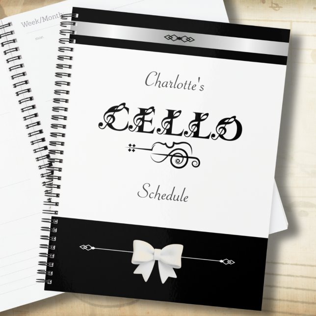 Chic Cello Student Schedule Organizer (Organize your rehearsals in style. A chic musician planner for the dedicated cellist.)