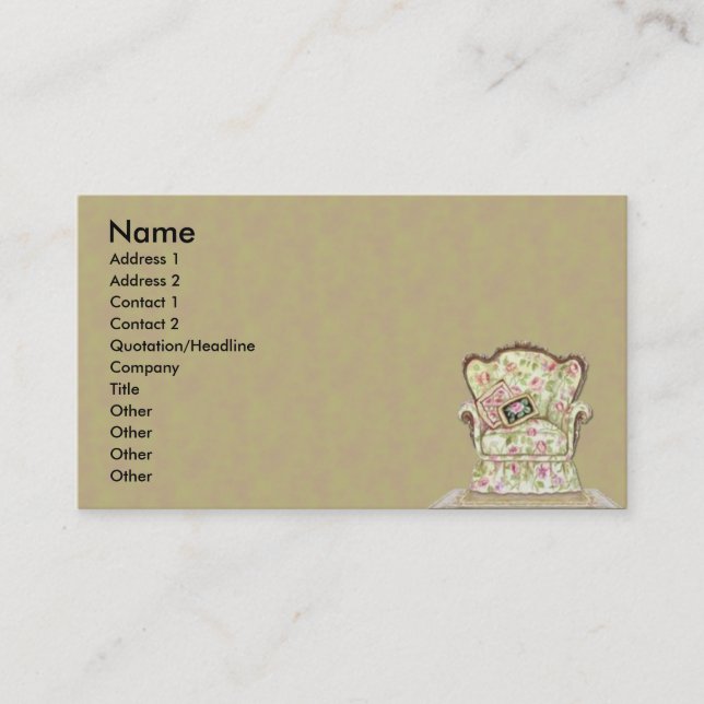 Chic Chair Business Card (Front)