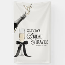 Chic Champagne Black & White Bridal Shower