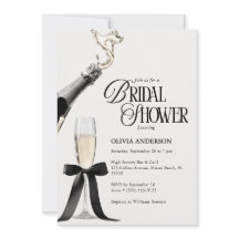 Chic Champagne Black & White Bridal Shower