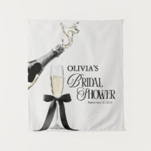Chic Champagne Black & White Bridal Shower