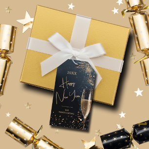 Chic Champagne Happy New Year Gift Tags