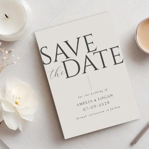 Chic Champagne Modern Minimalist Save The Date