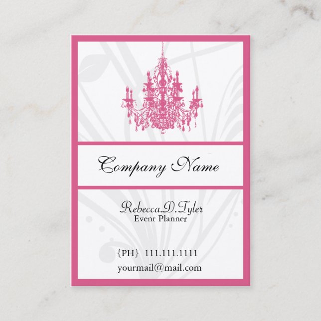 Chic Chandelier Business Cards (Front)