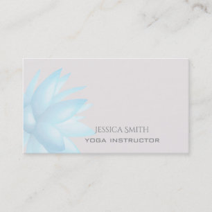 Chic charming elegant watercolor lotus flower business card