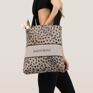 Chic Cheetah Personalised Tote Bag