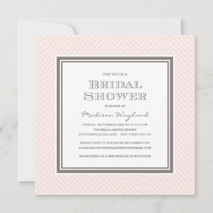 CHIC CHEVRON   BRIDAL SHOWER INVITATION