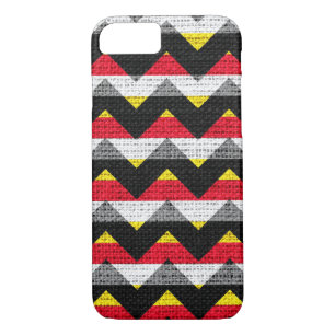 Chic Chevron Burlap Rustic #42 iPhone 8/7 Case
