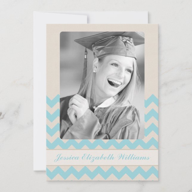 Chic Chevron Graduation Invitation (Front)