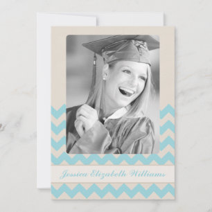 Chic Chevron Graduation Invitation