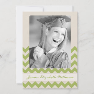 Chic Chevron Graduation Invitation