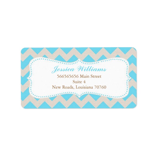Chic Chevron Graduation Label (Front)