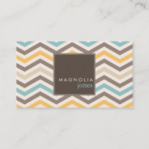 Chic Chevron Modern Professional Business Card