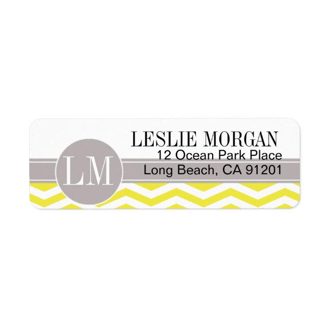 Chic Chevron Monogram | yellow (Front)