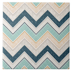 Chic Chevron Pattern Decorative 6" Square Tile