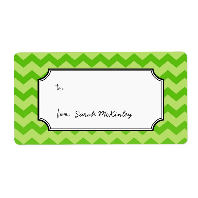 Chic chevron pattern green to from custom gift (Front)