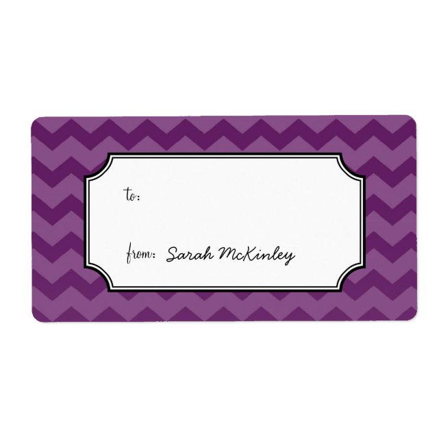 Chic chevron pattern purple to from custom gift (Front)