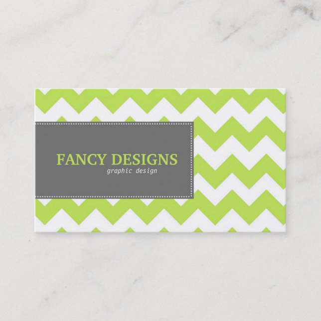 Chic Chevron Stripes Business Card (Front)