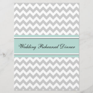 Chic Chevron Wedding Rehearsal Dinner Invite