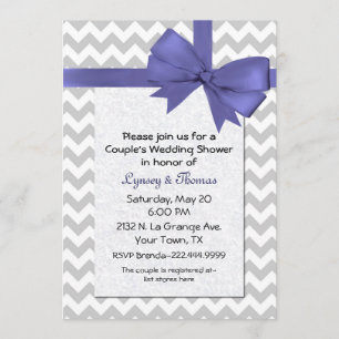 Chic Chevron Wedding Shower Invitation