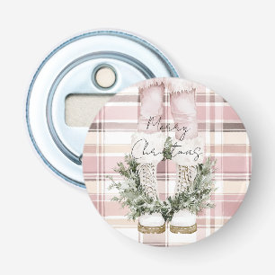 Chic Christmas Blush Pink Legs Boots Bottle Opener