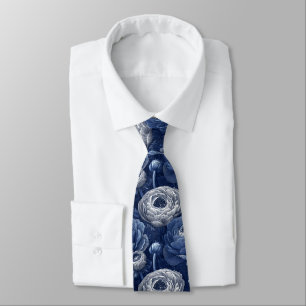 Chic Christmas Gift For Dad Ranunculus Flower Tie