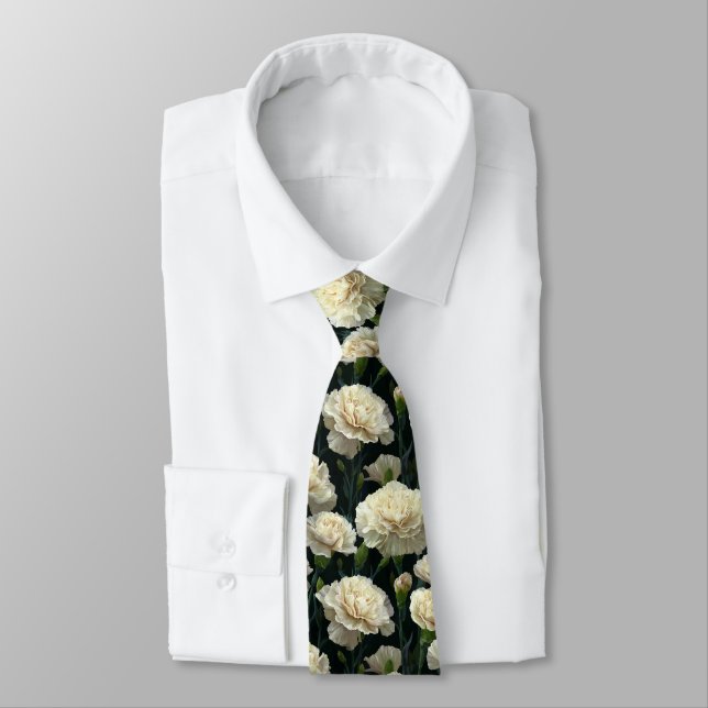 Chic Christmas Gift For Husband Carnation Tie (Tied)