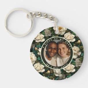 Chic Christmas Gifts For Men Floral Gardenias Key Ring